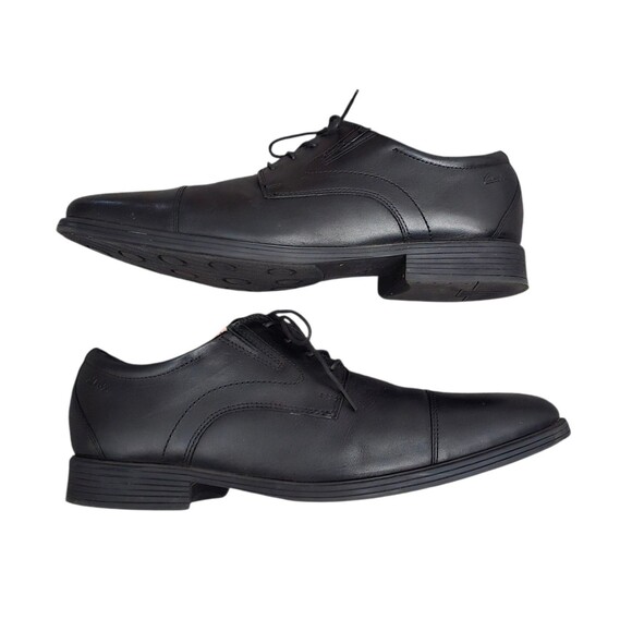 Clarks Whiddon Oxford Shoes Mens Size 13  Black Leather Cap Toe Lace Up Dress main image 8